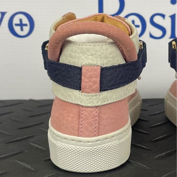 Buscemi Pink and Navy Kids Sneakers